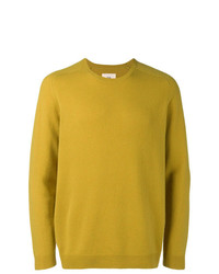 Мужской желтый свитер с круглым вырезом от Folk