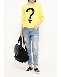 Женский желтый свитер с круглым вырезом от Iceberg