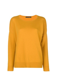 Женский желтый свитер с круглым вырезом от Incentive! Cashmere