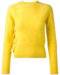 Женский желтый свитер с круглым вырезом от J.W.Anderson