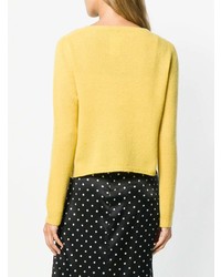 Женский желтый свитер с круглым вырезом от Alysi