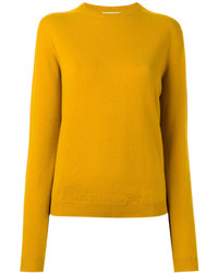 Женский желтый свитер с круглым вырезом от Jil Sander