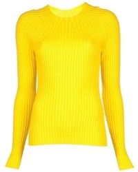 Женский желтый свитер с круглым вырезом от Jil Sander