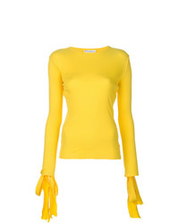 Женский желтый свитер с круглым вырезом от JW Anderson