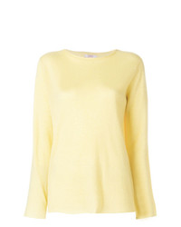 Женский желтый свитер с круглым вырезом от Liska