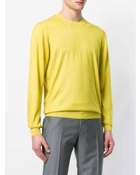 Мужской желтый свитер с круглым вырезом от Cruciani