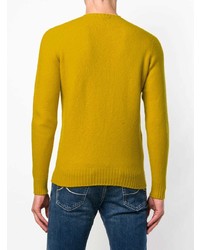 Мужской желтый свитер с круглым вырезом от Drumohr