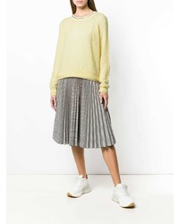 Женский желтый свитер с круглым вырезом от Burberry