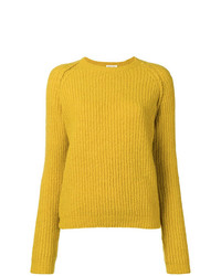 Женский желтый свитер с круглым вырезом от Masscob