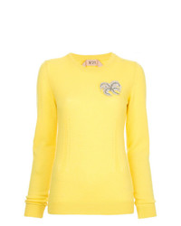 Женский желтый свитер с круглым вырезом от N°21
