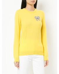 Женский желтый свитер с круглым вырезом от N°21