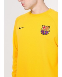 Мужской желтый свитер с круглым вырезом от Nike