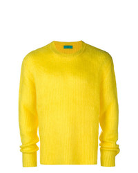 Мужской желтый свитер с круглым вырезом от Paura
