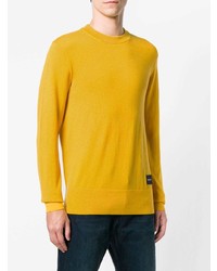 Мужской желтый свитер с круглым вырезом от Calvin Klein