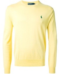 Мужской желтый свитер с круглым вырезом от Polo Ralph Lauren