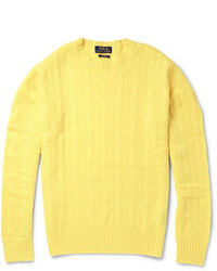 Мужской желтый свитер с круглым вырезом от Polo Ralph Lauren