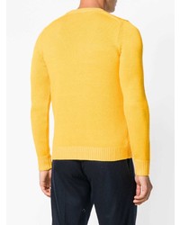 Мужской желтый свитер с круглым вырезом от Nuur