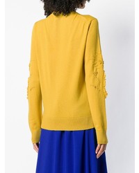 Женский желтый свитер с круглым вырезом от Barrie
