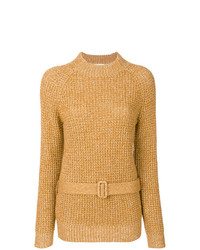 Женский желтый свитер с круглым вырезом от See by Chloe