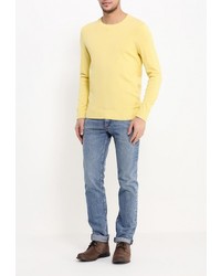 Мужской желтый свитер с круглым вырезом от Sela