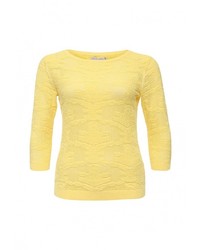 Женский желтый свитер с круглым вырезом от Sela