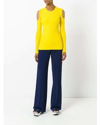Женский желтый свитер с круглым вырезом от Erika Cavallini