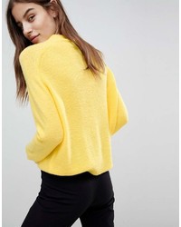 Женский желтый свитер с круглым вырезом от Asos