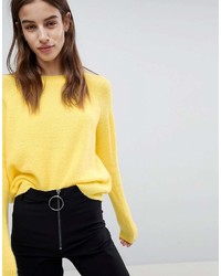 Женский желтый свитер с круглым вырезом от Asos