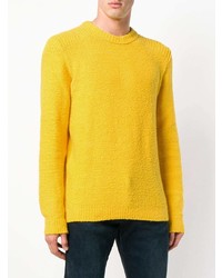 Мужской желтый свитер с круглым вырезом от Roberto Collina