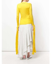 Женский желтый свитер с круглым вырезом от JW Anderson