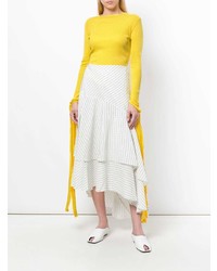 Женский желтый свитер с круглым вырезом от JW Anderson