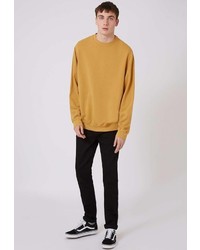 Мужской желтый свитер с круглым вырезом от Topman