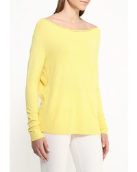 Женский желтый свитер с круглым вырезом от Troll