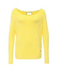 Женский желтый свитер с круглым вырезом от Troll
