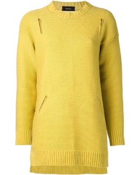 Женский желтый свитер с круглым вырезом от Undercover
