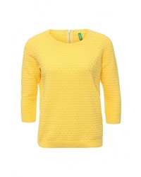Женский желтый свитер с круглым вырезом от United Colors of Benetton