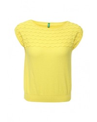 Женский желтый свитер с круглым вырезом от United Colors of Benetton