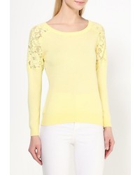 Женский желтый свитер с круглым вырезом от Uttam Boutique