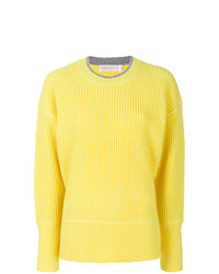 Женский желтый свитер с круглым вырезом от Victoria Victoria Beckham