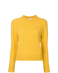 Женский желтый свитер с круглым вырезом от Wood Wood