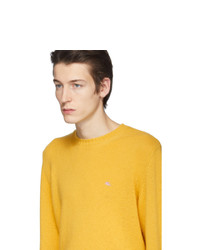 Мужской желтый свитер с круглым вырезом от Etro