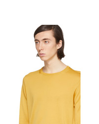 Мужской желтый свитер с круглым вырезом от Lanvin