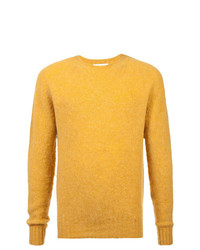 Мужской желтый свитер с круглым вырезом от YMC