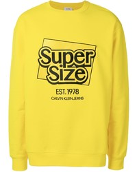 Мужской желтый свитшот с принтом от Calvin Klein Jeans Est. 1978