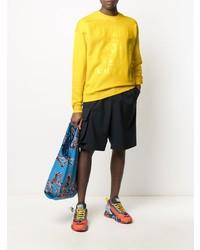 Мужской желтый свитшот с принтом от Moschino