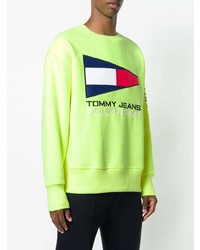 Мужской желтый свитшот с принтом от Tommy Jeans