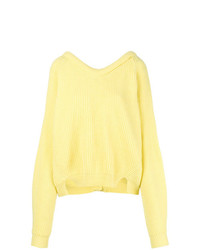 Желтый свободный свитер от Erika Cavallini