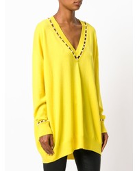 Желтый свободный свитер от Givenchy