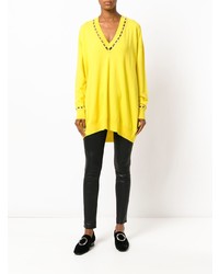 Желтый свободный свитер от Givenchy