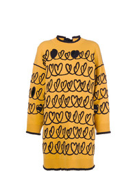 Желтый свободный свитер от Fendi